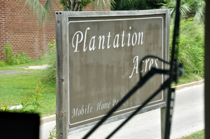 Plantation Acres Mobile Home Park sign